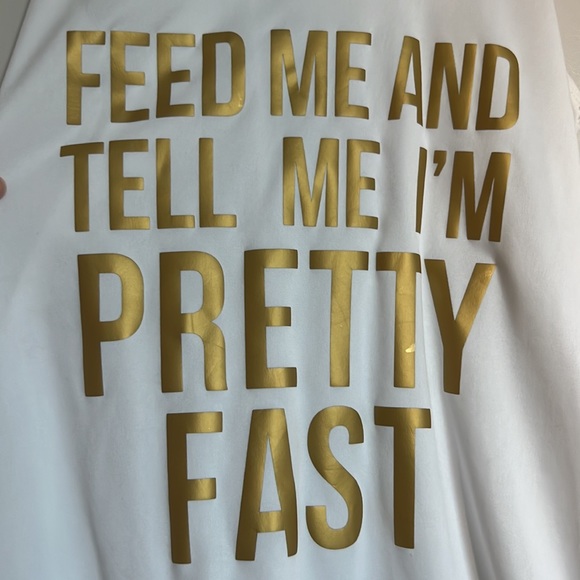 Feed Me and Tell Me I’m Pretty Fast running tank top Sarah Marie Design Studio - Picture 3 of 9